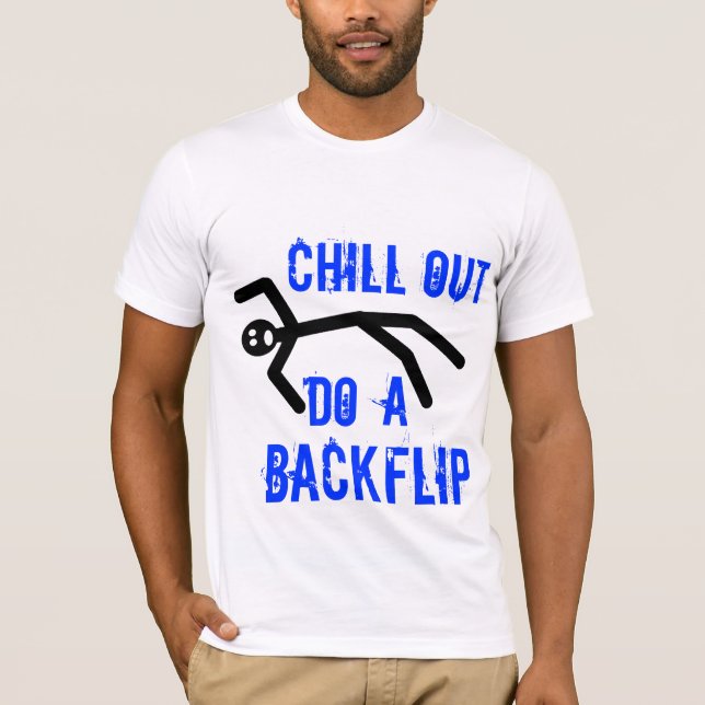 Kyla ut, gör en backflip t shirt (Framsida)