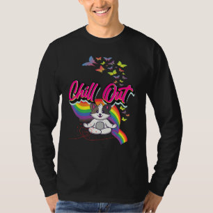 Kyla ut matsalsmeditatgrafik för matsmältning t shirt