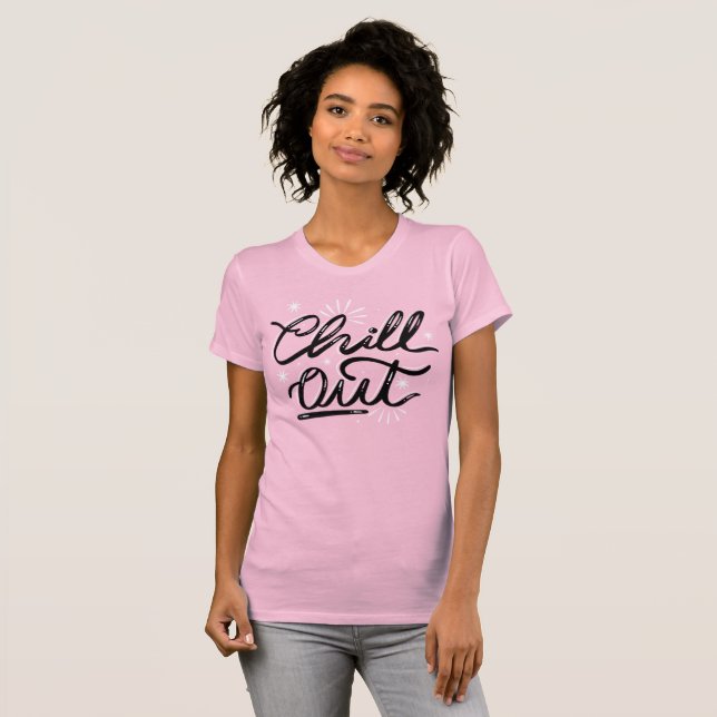 Kyla ut retro-typografi T-Shirt (Hel framsida)