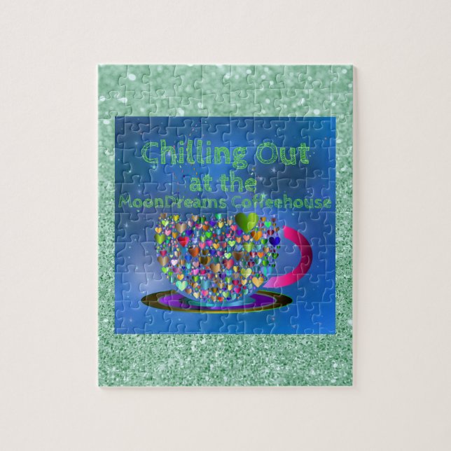 Kyla ut vid Koffehuset MoonDreams Pussel (Vertikal)