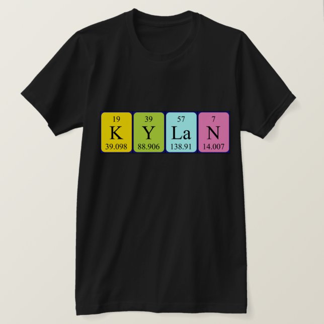 Kylan Periodisk skjorta bord namn T Shirt (Design framsida)