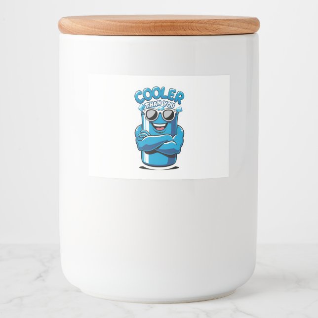 Kylare än du - snyggt Party-färgdesign Mat Etiketter (Framsida)