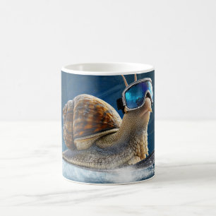 Kylare än resten, snöbordningen snigel. kaffemugg
