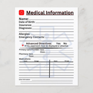 Kylare för Akut för medicinsk information Flygblad