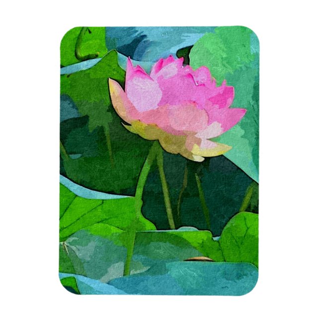 Kylare Rosa Lotus Abstrakt Lotus  Magnet (Vertikal)