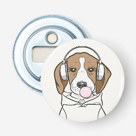 Kylbeagle med Rolig hund Bubblegum Cute Flasköppnare