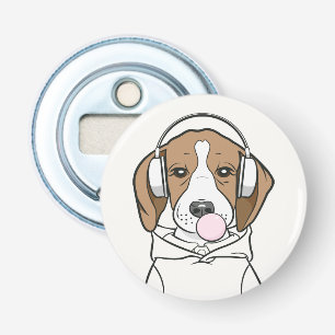 Kylbeagle med Rolig hund Bubblegum Cute Flasköppnare