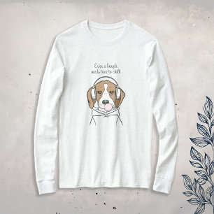 Kylbeagle med Rolig hund Bubblegum Cute T Shirt