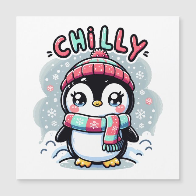 Kyld Penguin Snöig Halsduk Knuff (Framsida)