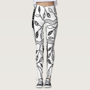 Kylda fack: Cute Animal Mönster. Leggings