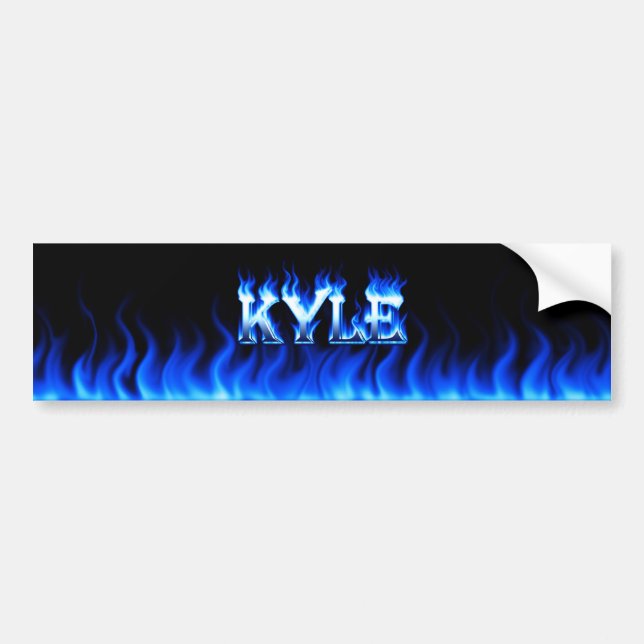 Kyle blue fire och låser stötfångarens dekordekal. bildekal (Framsidan)
