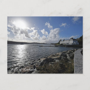 Kyle Lochalsh i Skottland Tittar Towards Skye Helg Vykort