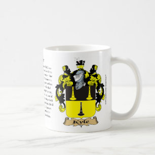 Kyle, ursprung, det menande och vapenskölden kaffemugg
