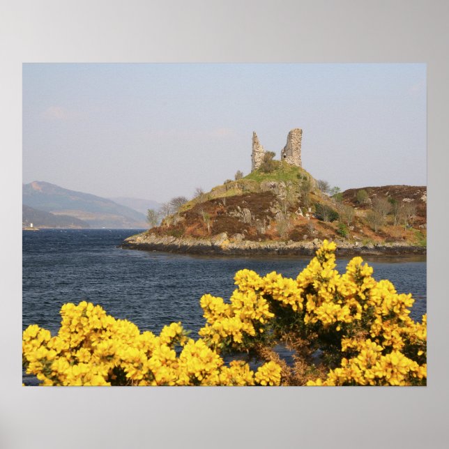 Kyleakin, Skottland. De forntida ruinerna av 2 Poster (Framsidan)