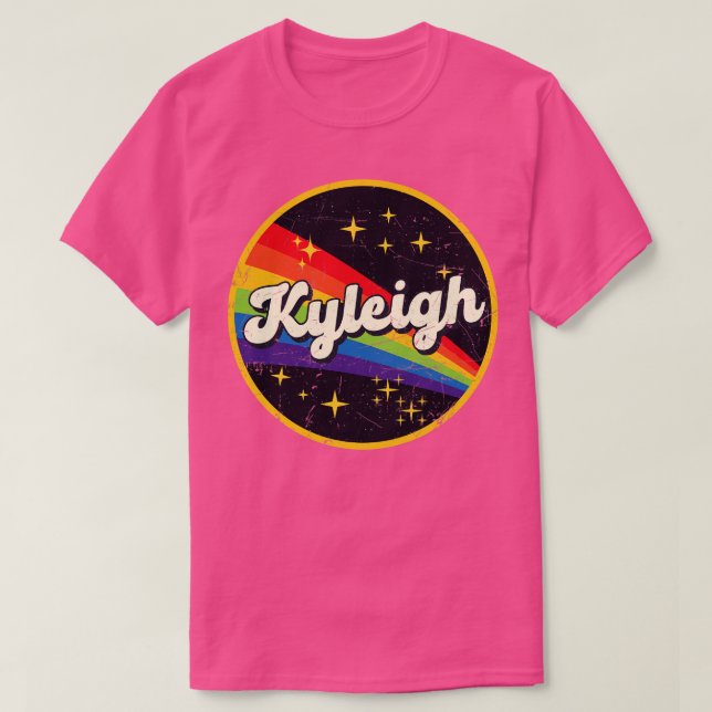 Kyleigh Rainbow in Space Vintage GrungeStyle T Shirt (Design framsida)