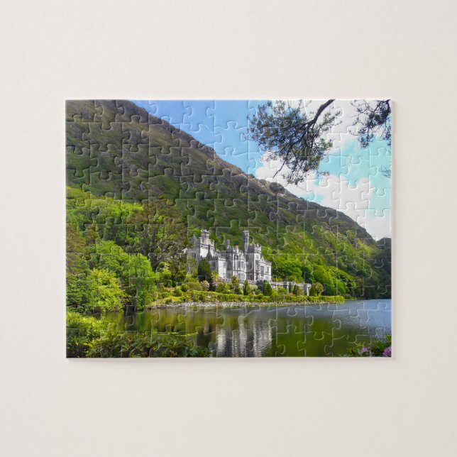 Kylemore Abbey Connemara Galway Irland. Pussel (Horisontell)