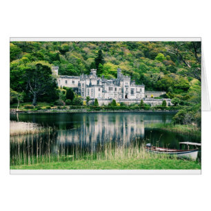 Kylemore Abbey &Connemara Irland Vykort med natur Hälsningskort