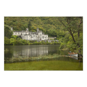 Kylemore Abbey, County Galway, Irland, Fototryck