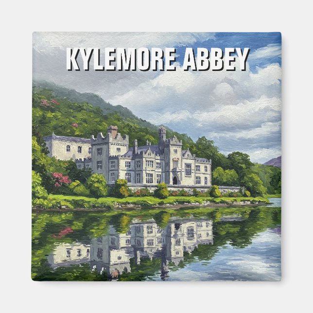 Kylemore Abbey Ireland Travel Magnet (Framsidan)