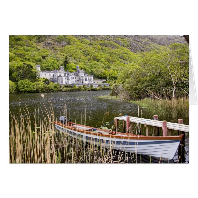 Kylemore Abbey, Irland. Kylemore Abbey är Hälsningskort (Framsidan Horizontal)
