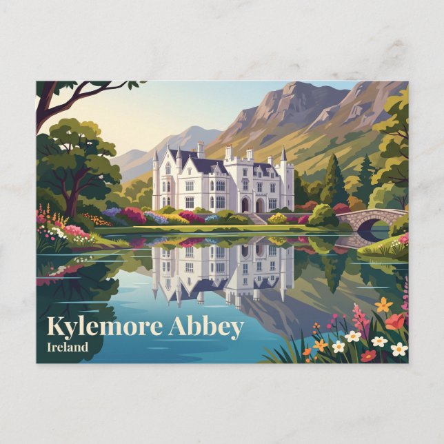 Kylemore Abbey Irland Vykort (Framsida)