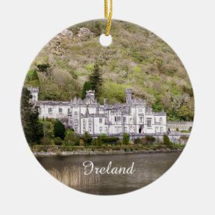 Kylemore Abbeyslott i Irland Julgransprydnad Keramik