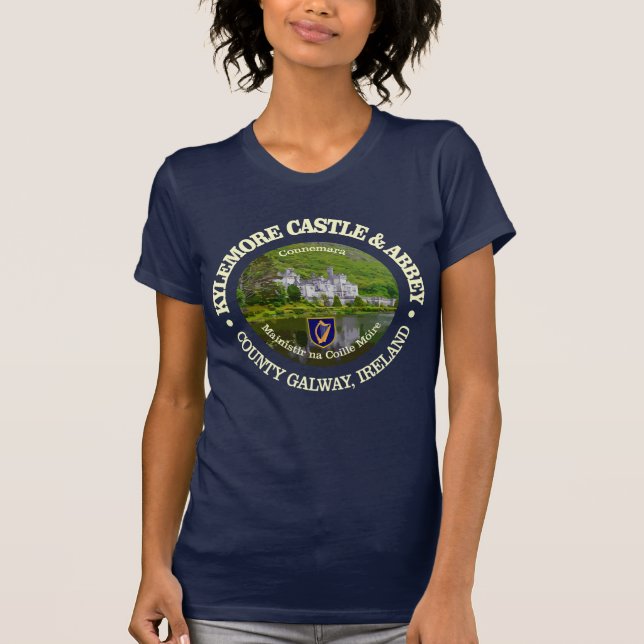 Kylemore Castle & Abbey (rd) T Shirt (Framsida)