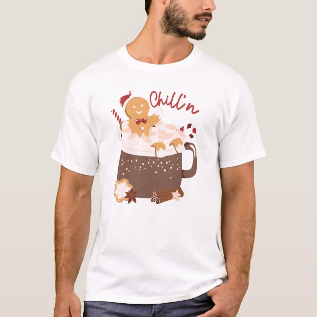 Kylens Hett Chocolat och Gingerbröd T Shirt (Framsida)