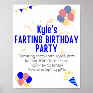 Kyle's farting-födelsedag poster
