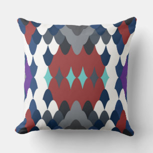 Kylfärgad fiskcrust mönster kudde