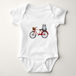 Kylförsegling av liten tecknad på en cykel t shirt