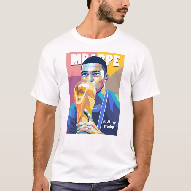 Kylian Mbappe in WPAP T Shirt (Framsida)
