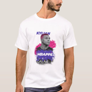 Kylian Mbappé Modern Porträtt Grafisk Basic Tröja