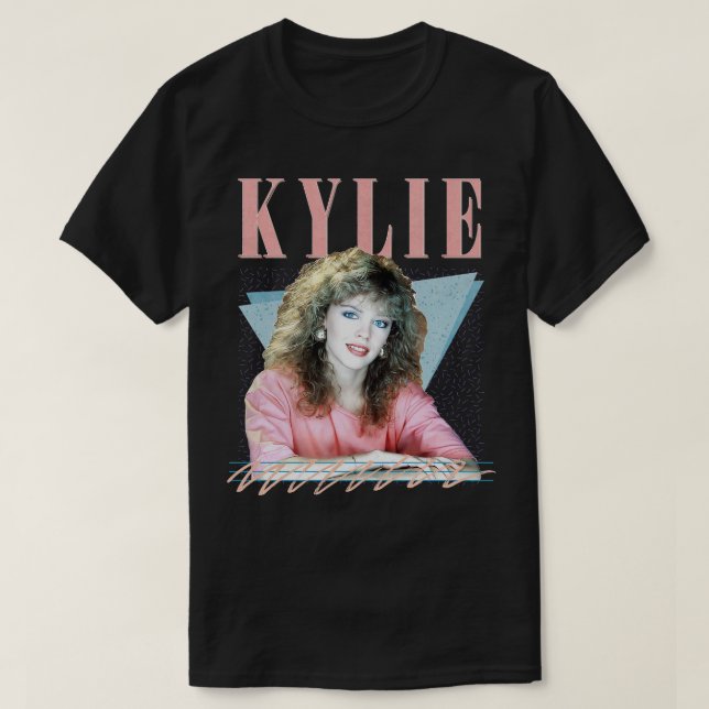 Kylie 80 s Retro Fläkt Design T Shirt (Design framsida)