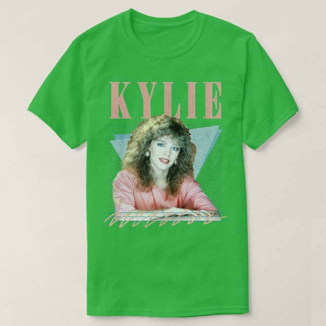 Kylie 80 s Retro Fläkt Design T Shirt (Design framsida)
