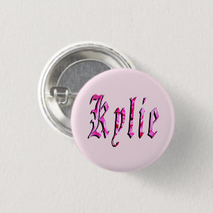 "Kylie" Blommig Rosa Kylie Namn, Knapp