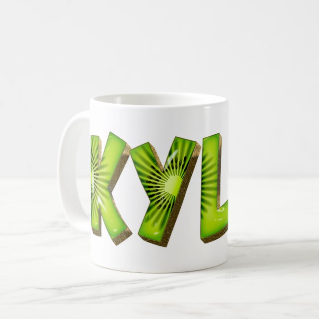 Kylie Name Kiwi Style Tasse Teetasse Kaffeetasse Kaffemugg (Framsida vänster)
