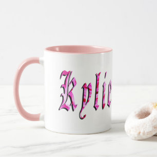 Kylie, Namn, Logo Ringer Combo Kaffe kopp. Mugg