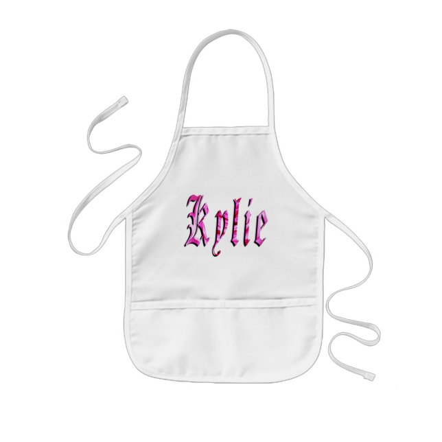 Kylie, Namn, Logotyp, Girls Artistic Kindy Apron Barnförkläde (Framsidan)