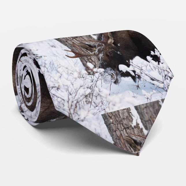 Kylig älg slips (Rullad)