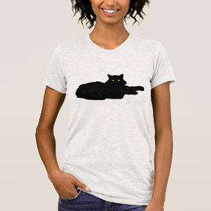 Kylig svart katt t-shirt