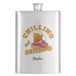 Kylkolv för anpassat namn och grillning fickplunta