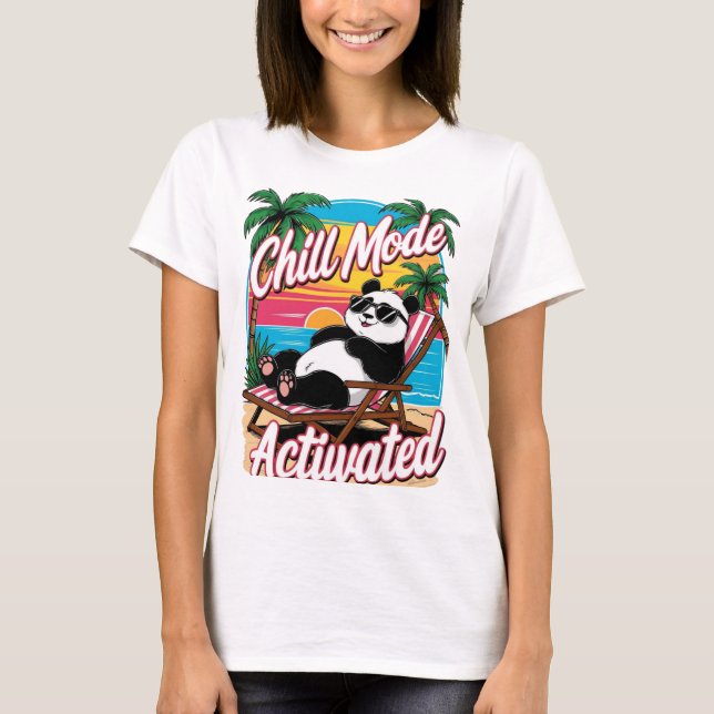 Kylläge aktiverat - Gift för Panda Älskare T Shirt (Framsida)