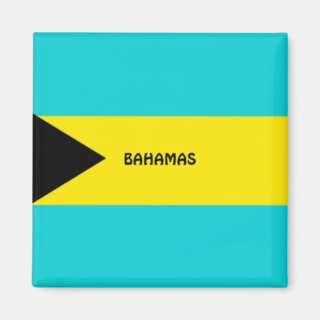 Kylmagnet Bahamas flagga Magnet (Framsidan)