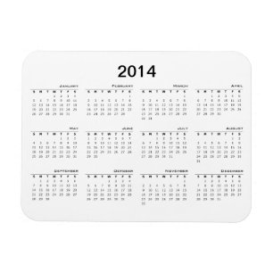 Kylmagnet för 2014 kalender magnet