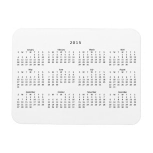 Kylmagnet för 2015 kalender magnet