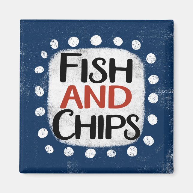 Kylmagnet för fisk och Chip Magnet (Framsidan)