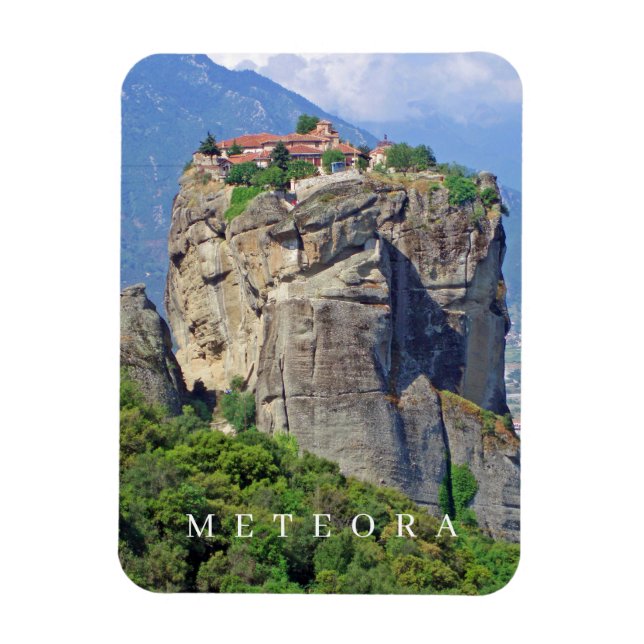 Kylmagnet för klostervisning i Meteora Magnet (Vertikal)