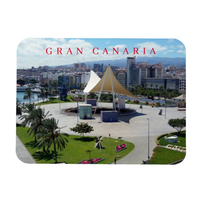 Kylmagnet Gran Canaria buss terminalvy Magnet (Horisontell)