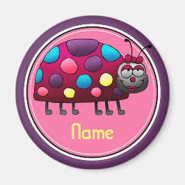 Kylmagnet, Namn-mallen, Cute Ladybug Magnet